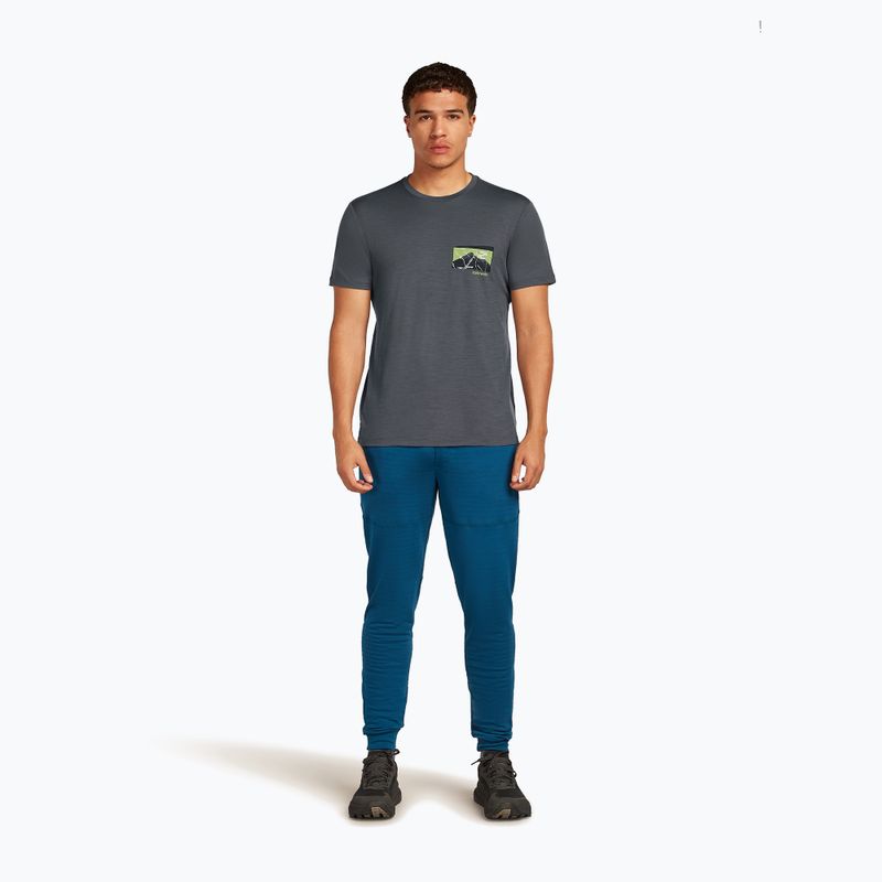 Tricou pentru bărbați icebreaker Merino 150 Tech Lite Infographic obsidian 2