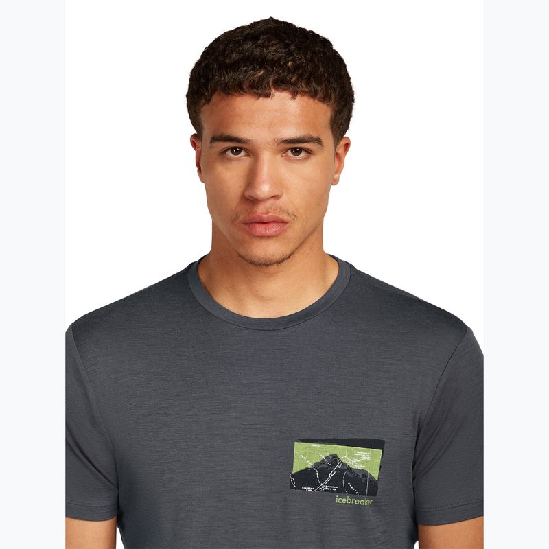 Tricou pentru bărbați icebreaker Merino 150 Tech Lite Infographic obsidian 4