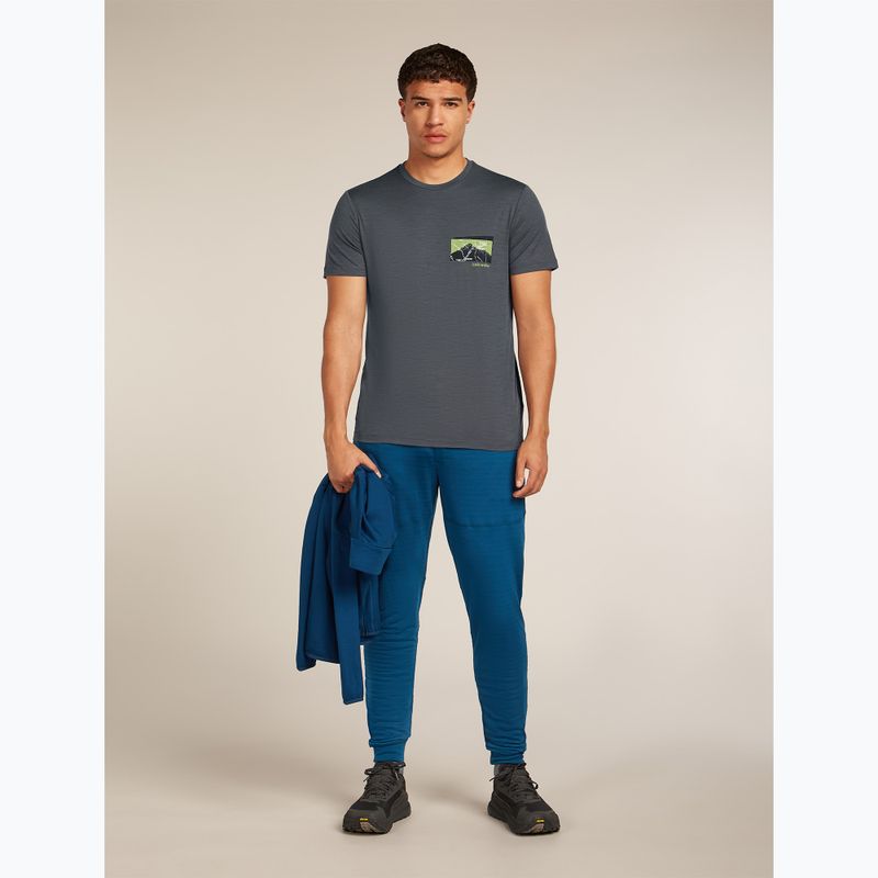 Tricou pentru bărbați icebreaker Merino 150 Tech Lite Infographic obsidian 7