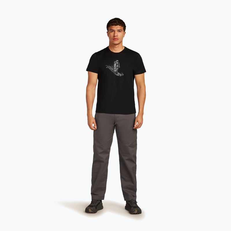 Tricou bărbați icebreaker Merino 150 Tech Lite Skiing Yeti negru 2