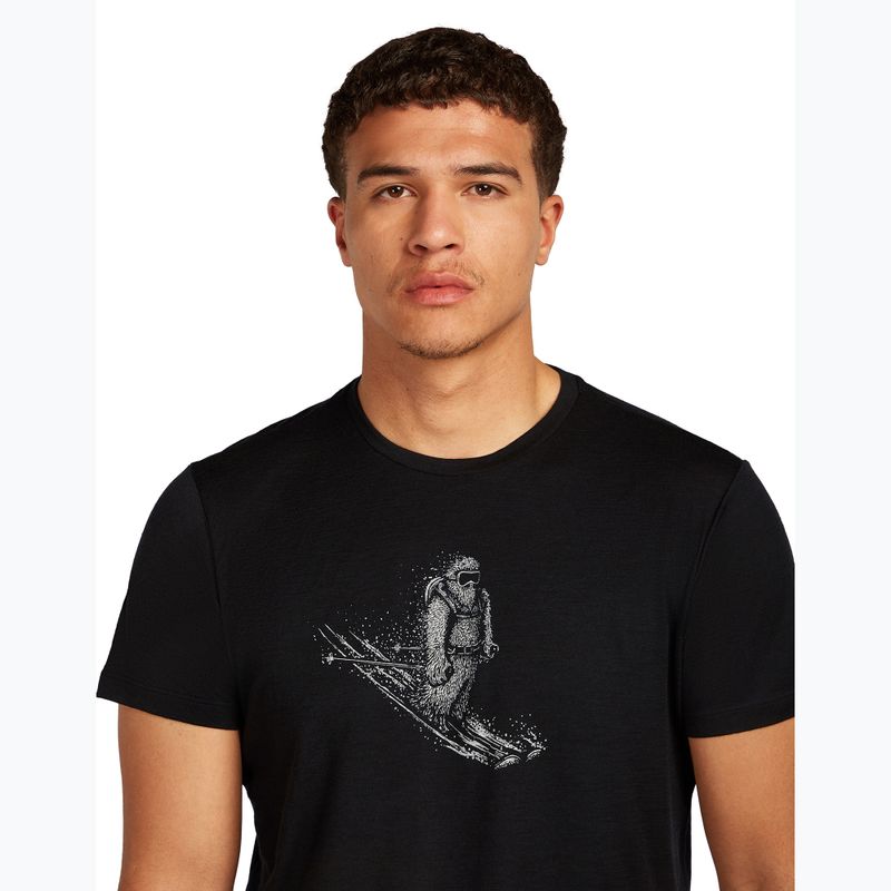 Tricou bărbați icebreaker Merino 150 Tech Lite Skiing Yeti negru 5