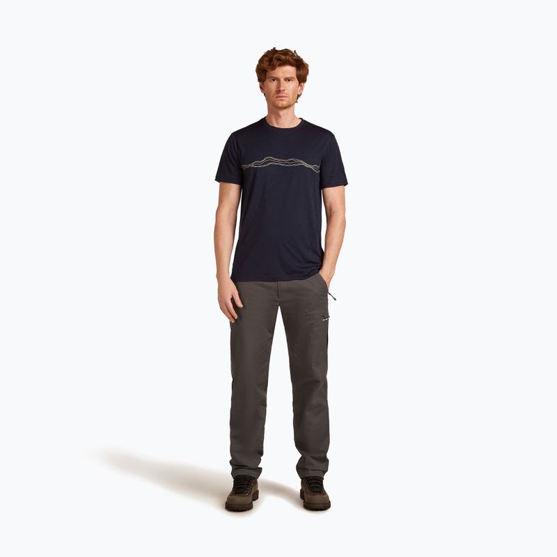 Tricou pentru bărbați icebreaker Merino 150 Tech Lite Mountain Pulse midnight navy 2