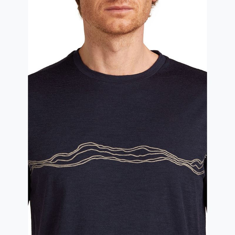 Tricou pentru bărbați icebreaker Merino 150 Tech Lite Mountain Pulse midnight navy 4