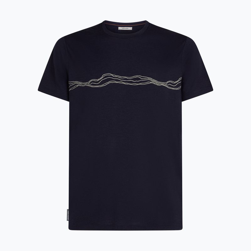 Tricou pentru bărbați icebreaker Merino 150 Tech Lite Mountain Pulse midnight navy 6