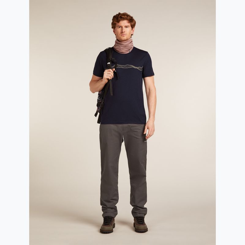 Tricou pentru bărbați icebreaker Merino 150 Tech Lite Mountain Pulse midnight navy 7