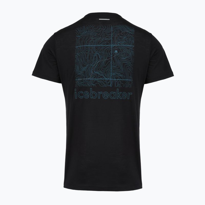 Tricou pentru bărbați icebreaker Merino Blend 125 Cool-Lite Sphere Trail black 2
