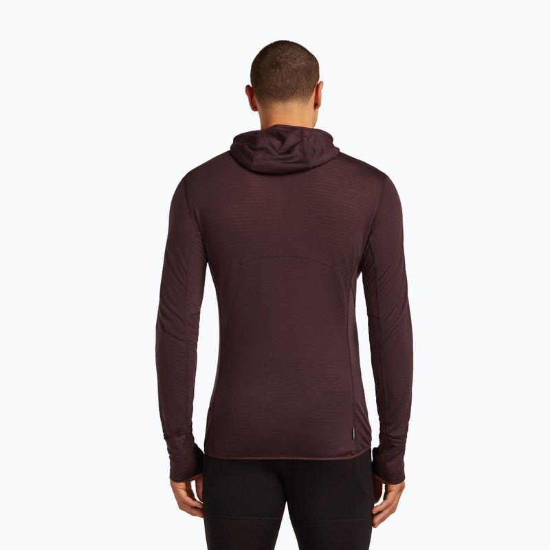 Bluză de trekking pentru bărbați icebreaker Merino 200 RealFleece Descender Zip Hoodie java 3