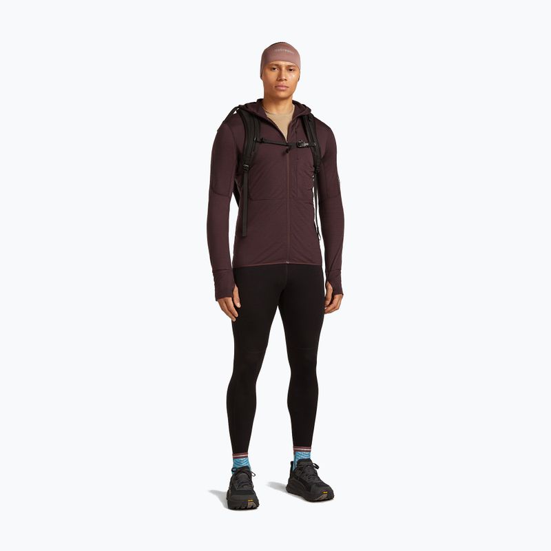 Bluză de trekking pentru bărbați icebreaker Merino 200 RealFleece Descender Zip Hoodie java 4