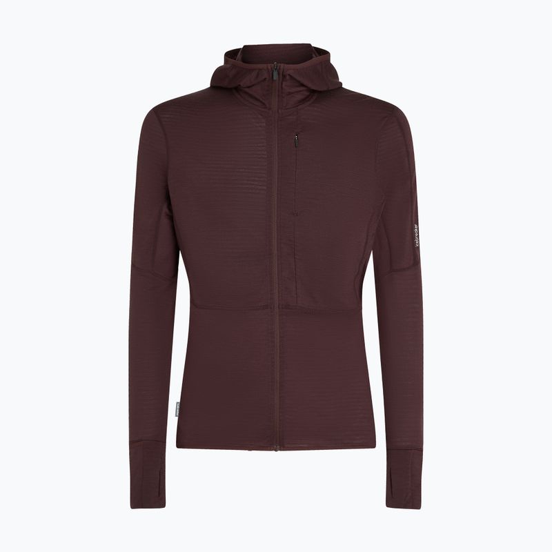 Bluză de trekking pentru bărbați icebreaker Merino 200 RealFleece Descender Zip Hoodie java 10