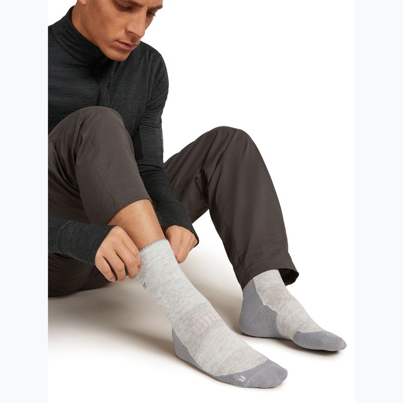 Șosete pentru bărbați icebreaker Merino Hike+ Light Crew blizzard heather/alloy 4