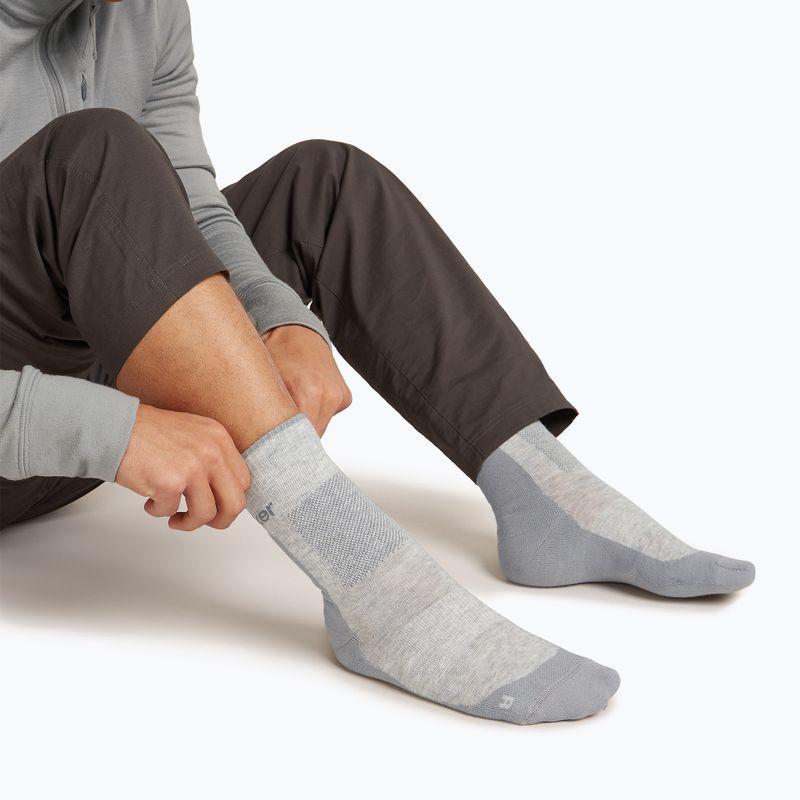 Șosete pentru bărbați icebreaker Merino Hike+ Medium Crew blizzard heather/alloy 3
