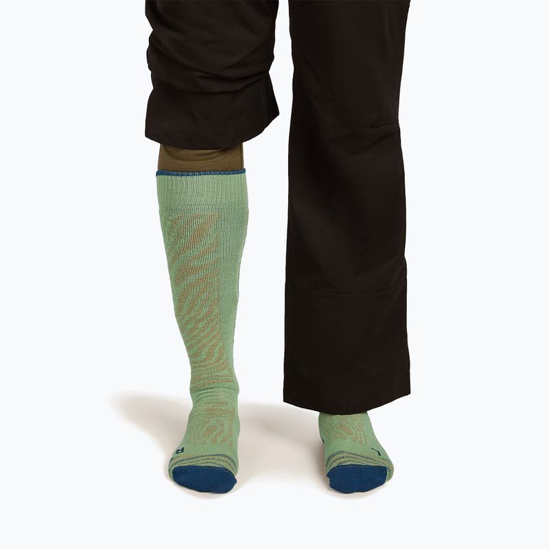 Șosete de schi pentru bărbați Icebreaker Merino Ski+ Medium OTC Mountain Contour seaglass/atlantis/trail 3