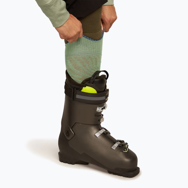 Șosete de schi pentru bărbați Icebreaker Merino Ski+ Medium OTC Mountain Contour seaglass/atlantis/trail 5