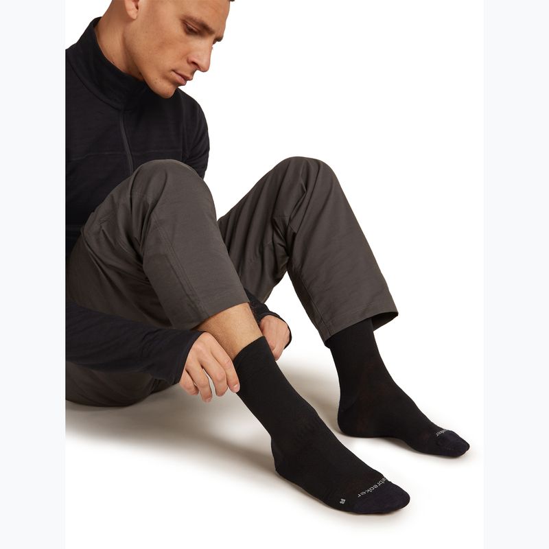 Șosete pentru bărbați icebreaker Merino Hike+ Liner Crew black 4