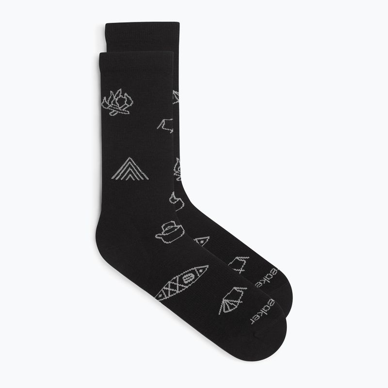 Șosete pentru bărbați icebreaker Merino Ultralight Crew Camp Ess black/alloy 2