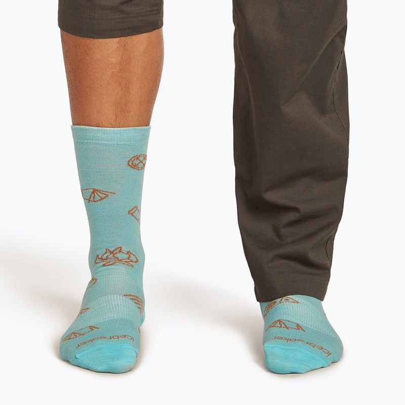 Șosete pentru bărbați icebreaker Merino Ultralight Crew Camp Ess hydro/trail 4