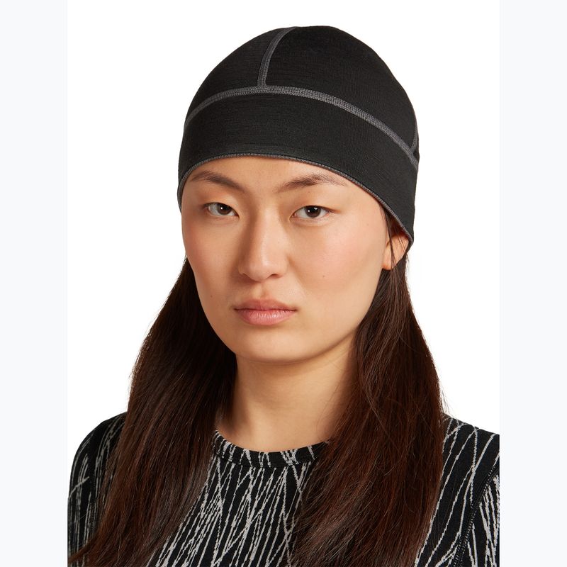 Căciulă de iarnă icebreaker Merino 260 Waffle Reversible Beanie obsidian/negru 4
