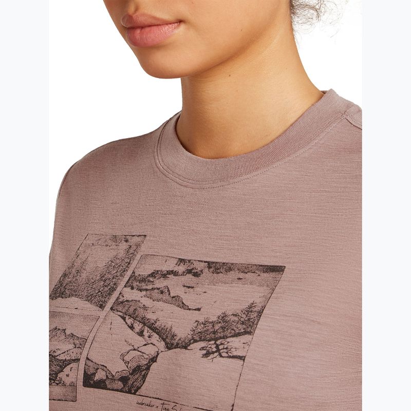 Tricou pentru femei icebreaker Merino 150 Tech Lite Crop The Climb summit 6