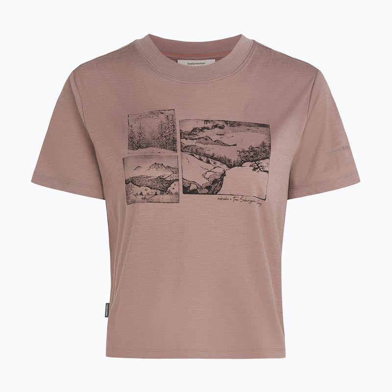 Tricou pentru femei icebreaker Merino 150 Tech Lite Crop The Climb summit 7