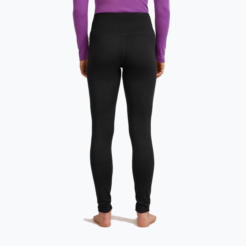 Pantaloni termici pentru femei icebreaker Merino 200 Oasis High Rise black 3