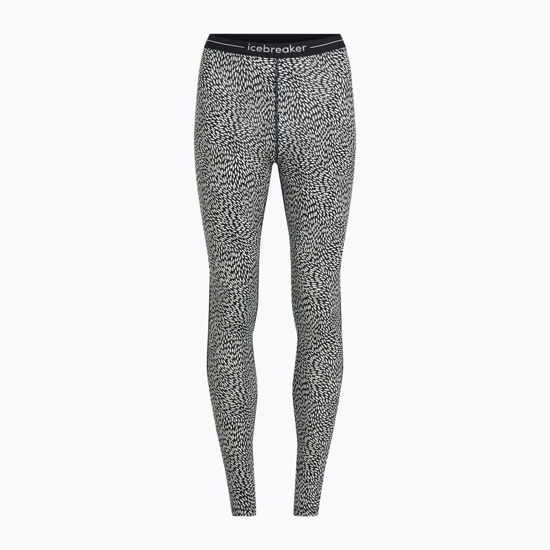 Pantaloni termoactivi pentru femei icebreaker Merino 200 Oasis Flock Forms AOP midnight navy/snow 5