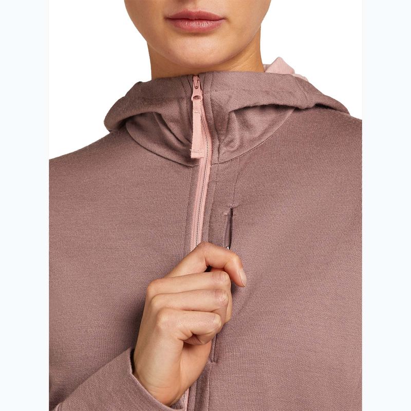 Bluză pentru femei icebreaker Merino 260 Quantum IV Zip Hoodie summit/blush 6