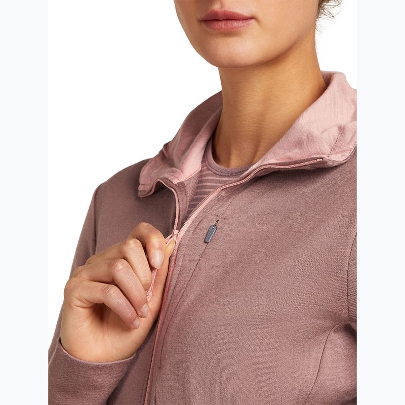 Icebreaker femei Merino 260 Quantum IV Zip Hoodie summit/blush 7