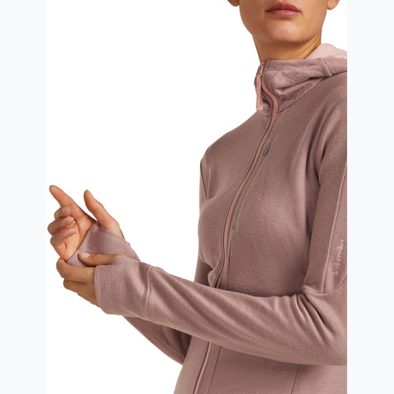 Icebreaker femei Merino 260 Quantum IV Zip Hoodie summit/blush 10