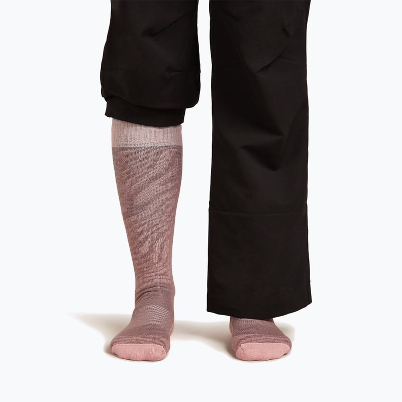 Șosete de schi pentru femei Icebreaker Merino Ski+ Light OTC Mountain Contour summit/blush/hydro 3