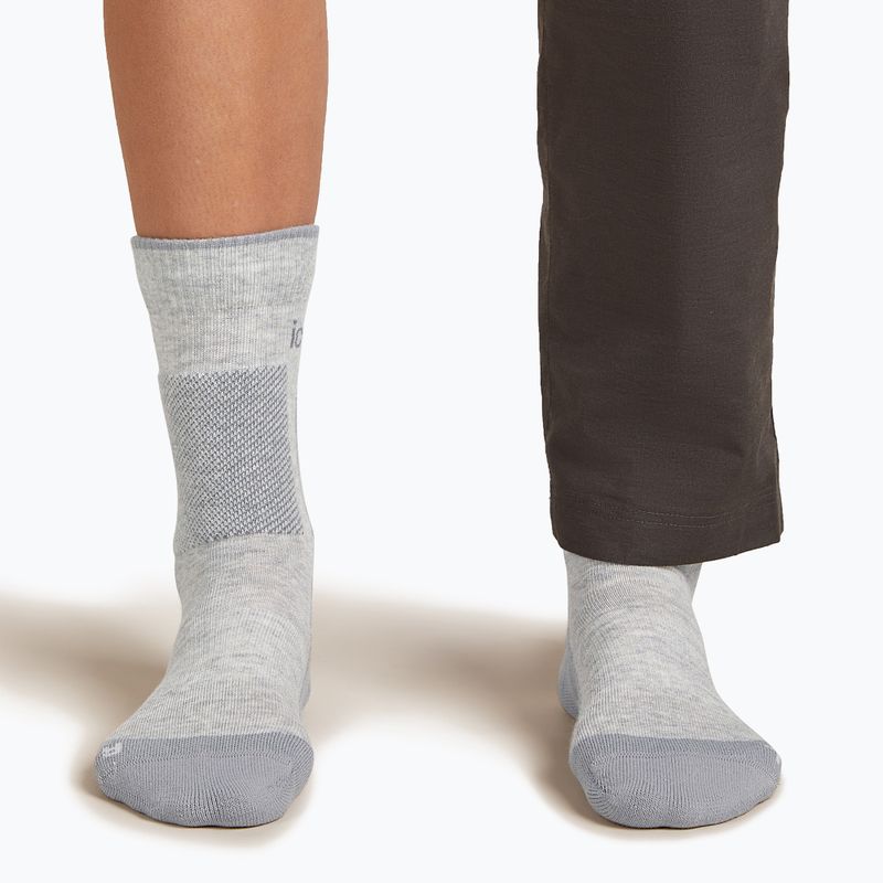 Șosete pentru femei icebreaker Merino Hike+ Medium Crew blizzard heather/alloy 4