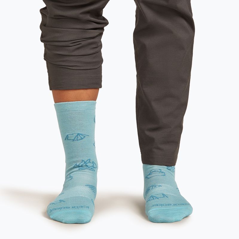 Șosete pentru femei icebreaker Merino Ultralight Crew Camp Ess hydro/topaz 4