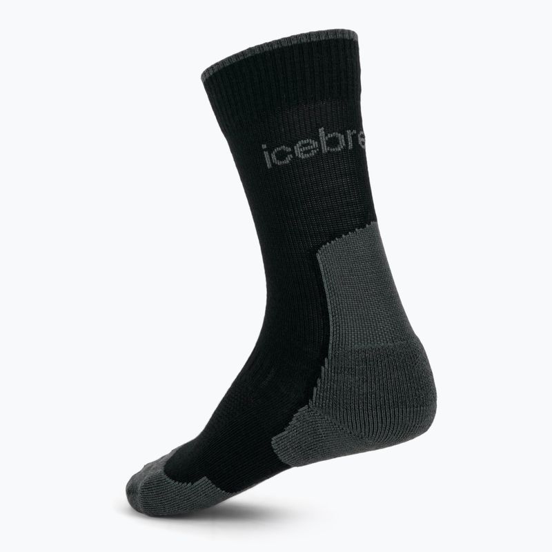 Șosete pentru bărbați icebreaker Merino Hike+ Light Crew 2 perechi black/obsidian 2