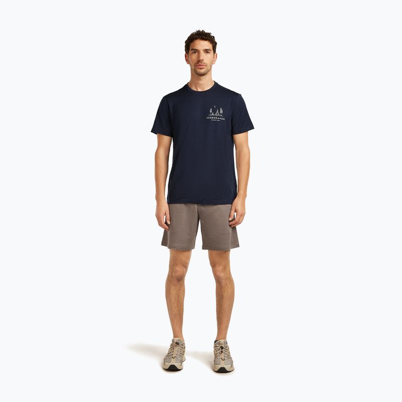 Tricou pentru bărbați icebreaker Merino 150 Tech Lite Peaceful Pass Tee midnight navy 2