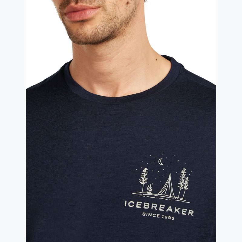 Tricou pentru bărbați icebreaker Merino 150 Tech Lite Peaceful Pass Tee midnight navy 5