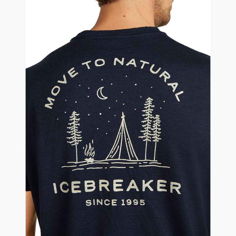 Tricou pentru bărbați icebreaker Merino 150 Tech Lite Peaceful Pass Tee midnight navy 6