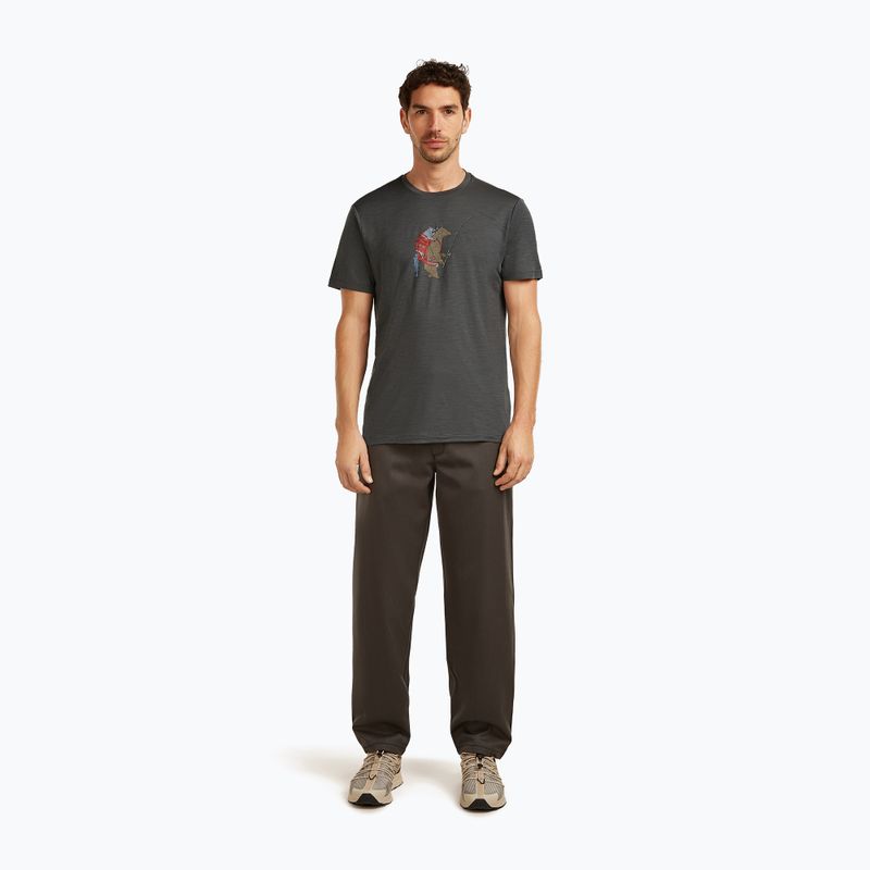 Tricou pentru bărbați icebreaker Merino 150 Tech Lite Bear Catch Tee obsidian 2
