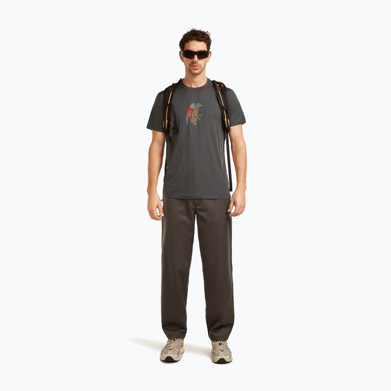 Tricou pentru bărbați icebreaker Merino 150 Tech Lite Bear Catch Tee obsidian 4