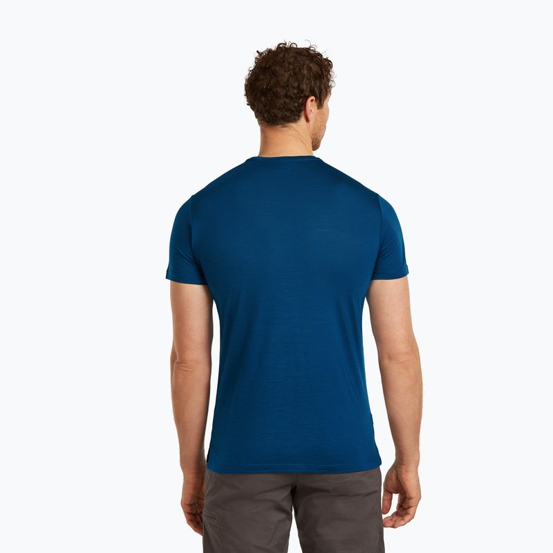Tricou de trekking pentru bărbați icebreaker Merino 125 Cool-Lite Sphere III Tee atlantis 3