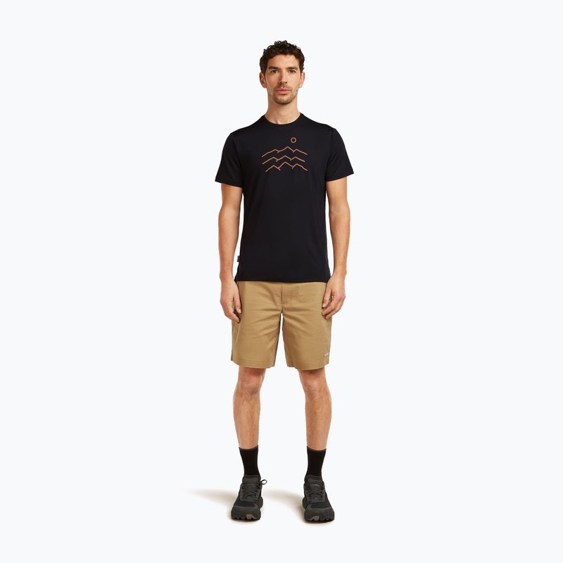 Tricou pentru bărbați icebreaker Merino 125 Cool-Lite Sphere Tee Across The Peaks black 2