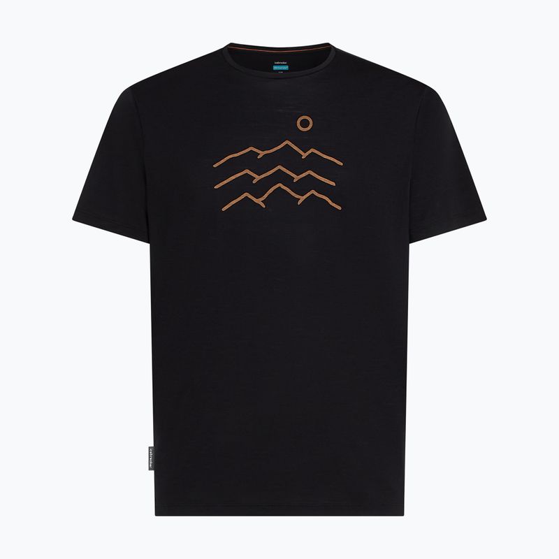 Tricou pentru bărbați icebreaker Merino 125 Cool-Lite Sphere Tee Across The Peaks black 7