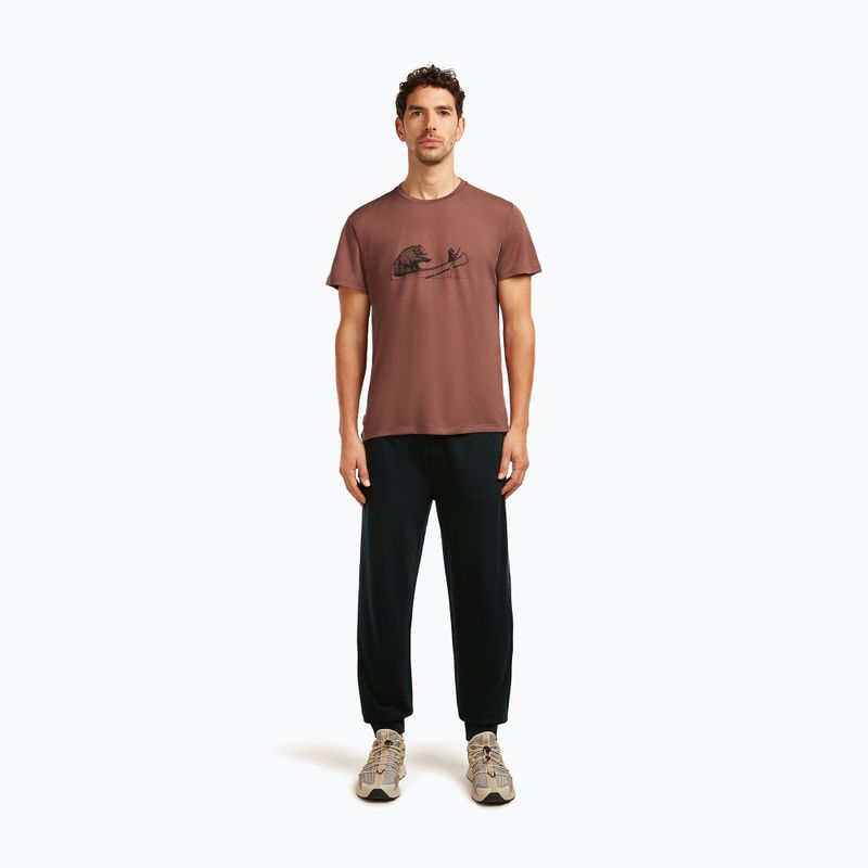 Tricou pentru bărbați icebreaker Merino Core Canoe Companions carob 2