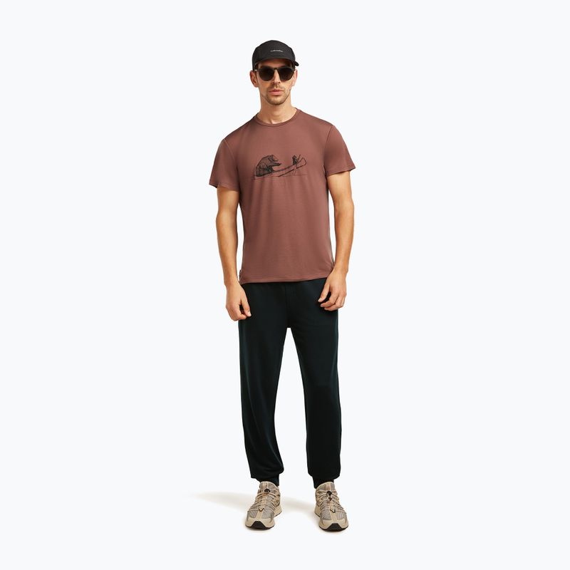 Tricou pentru bărbați icebreaker Merino Core Canoe Companions carob 4