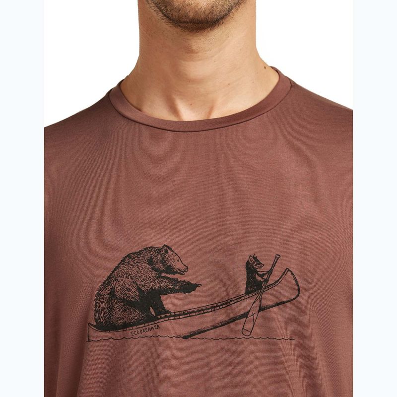 Tricou pentru bărbați icebreaker Merino Core Canoe Companions carob 5