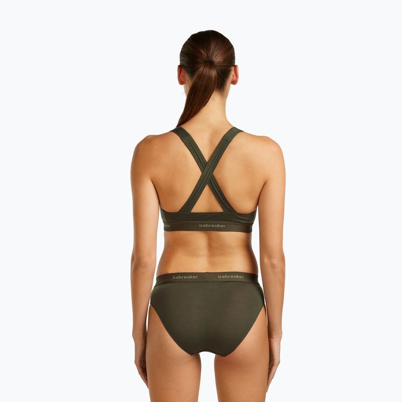 Sutien termoactiv icebreaker Merino 125 Cool-Lite Sprite Racerback dark loden 3