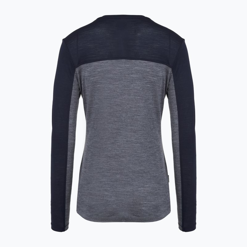 Longsleeve pentru femei icebreaker Merino 125 Cool-Lite Sphere Tee CB midnnavy hthr/midnnavy/cb 2