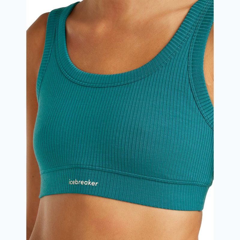 Sutien termoactiv icebreaker Merino Rib Lotus tidal teal 4