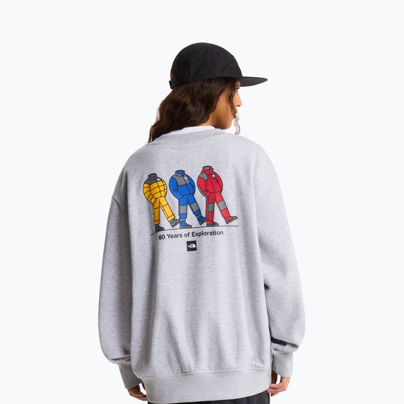 Bluză The North Face Celebration Relaxed Crew Graphic tnf light grey heather 7