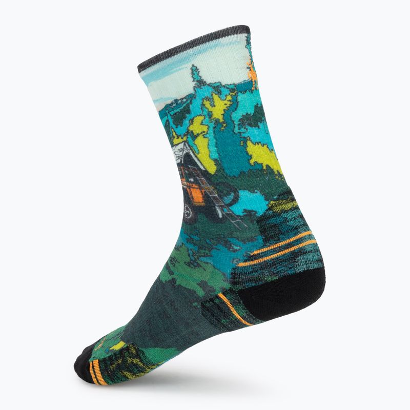 Șosete Smartwool Hike Trail Trekker Print Crew winter moss 2
