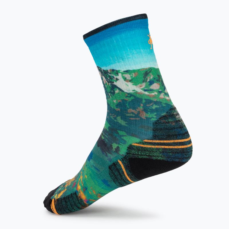 Șosete pentru femei Smartwool Hike Mountain Lake Print Crew capri 2