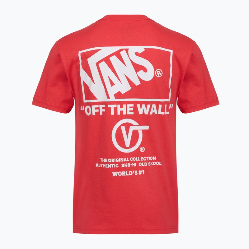 Tricou pentru bărbați Vans Stacked Hi Tee crimson haze 2